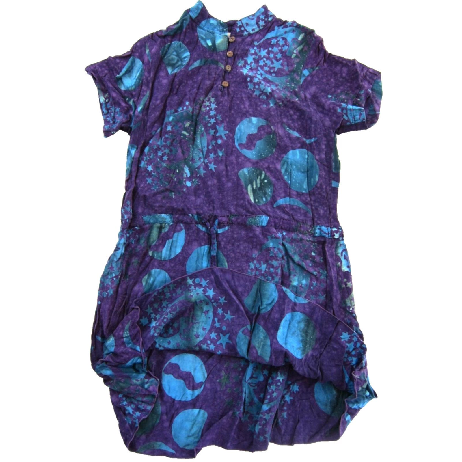 Vintage VINTAGE La Luna Loca Shirt Dress M Size 32" / US 10 / IT 46 - 5 Thumbnail