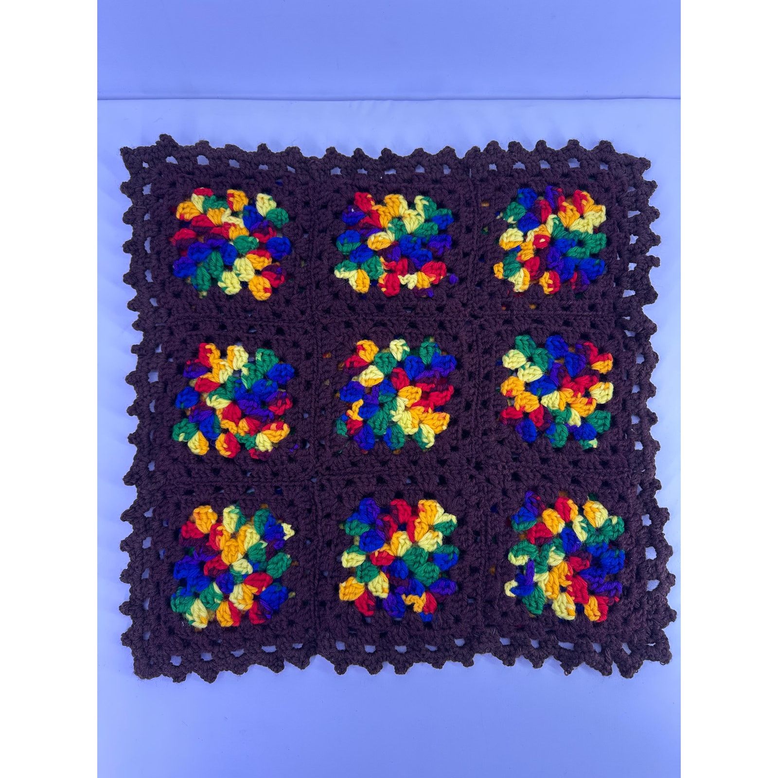 & Other Stories V Granny Square Crochet Table /Pillow Cover Handmade Size ONE SIZE - 7 Thumbnail