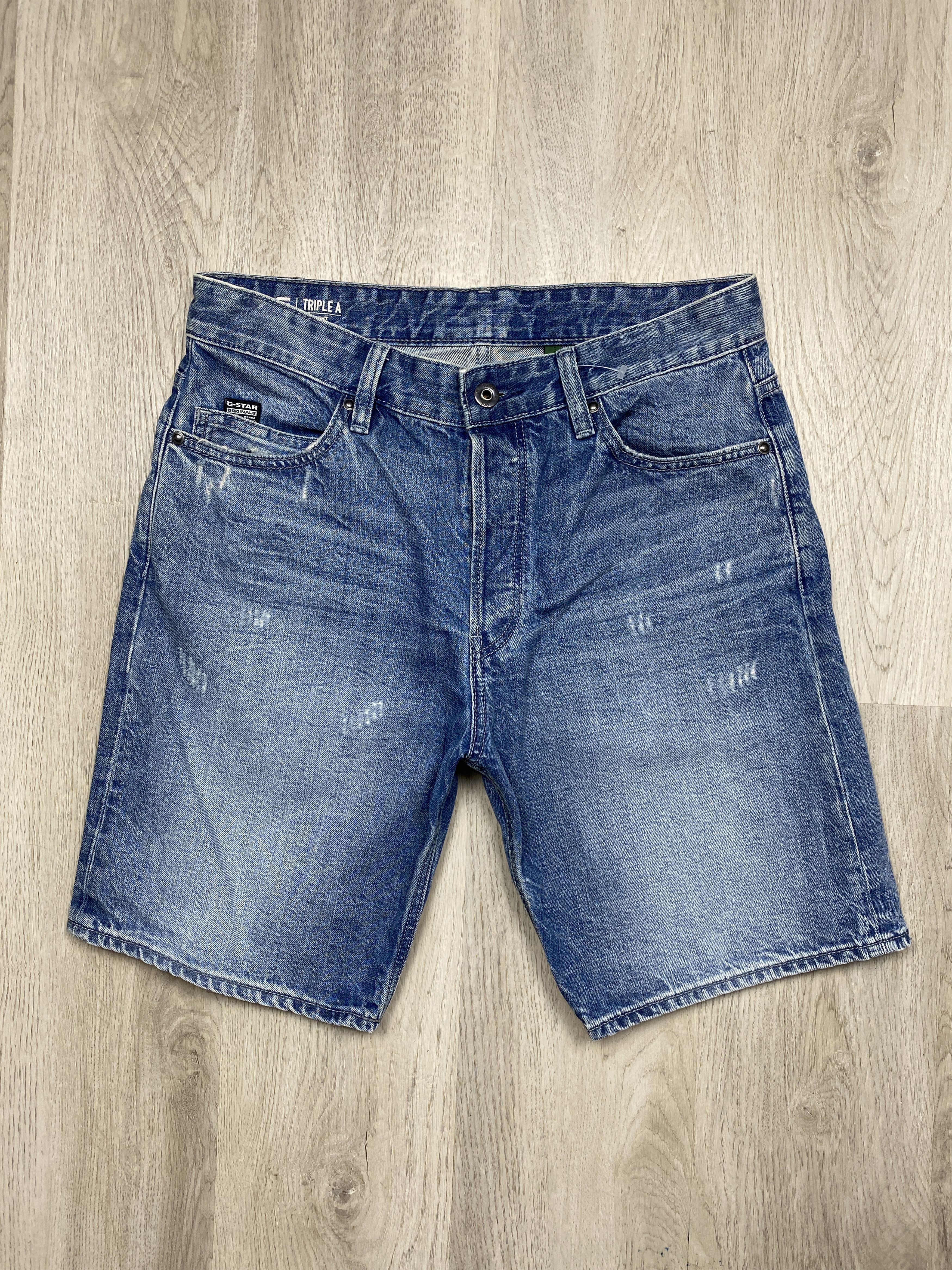 G-Star G Star Raw Vintage Mens Triple A Denim Shorts Jeans Size US 32 / EU 48 - 1 Thumbnail