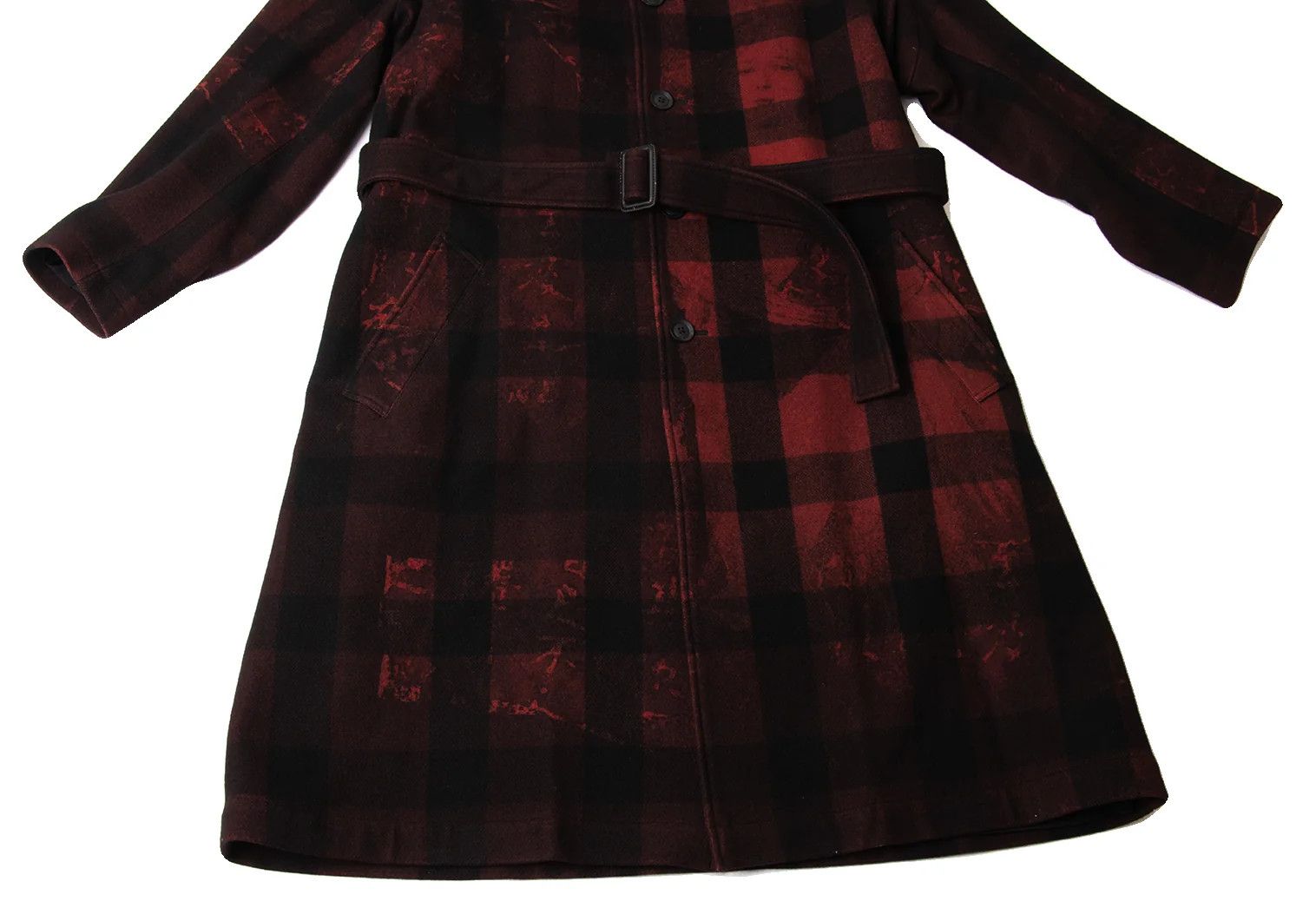 Yohji Yamamoto Yohji Yamamoto Stand Collar Coat Black Red Size US S / EU 44-46 / 1 - 8 Thumbnail