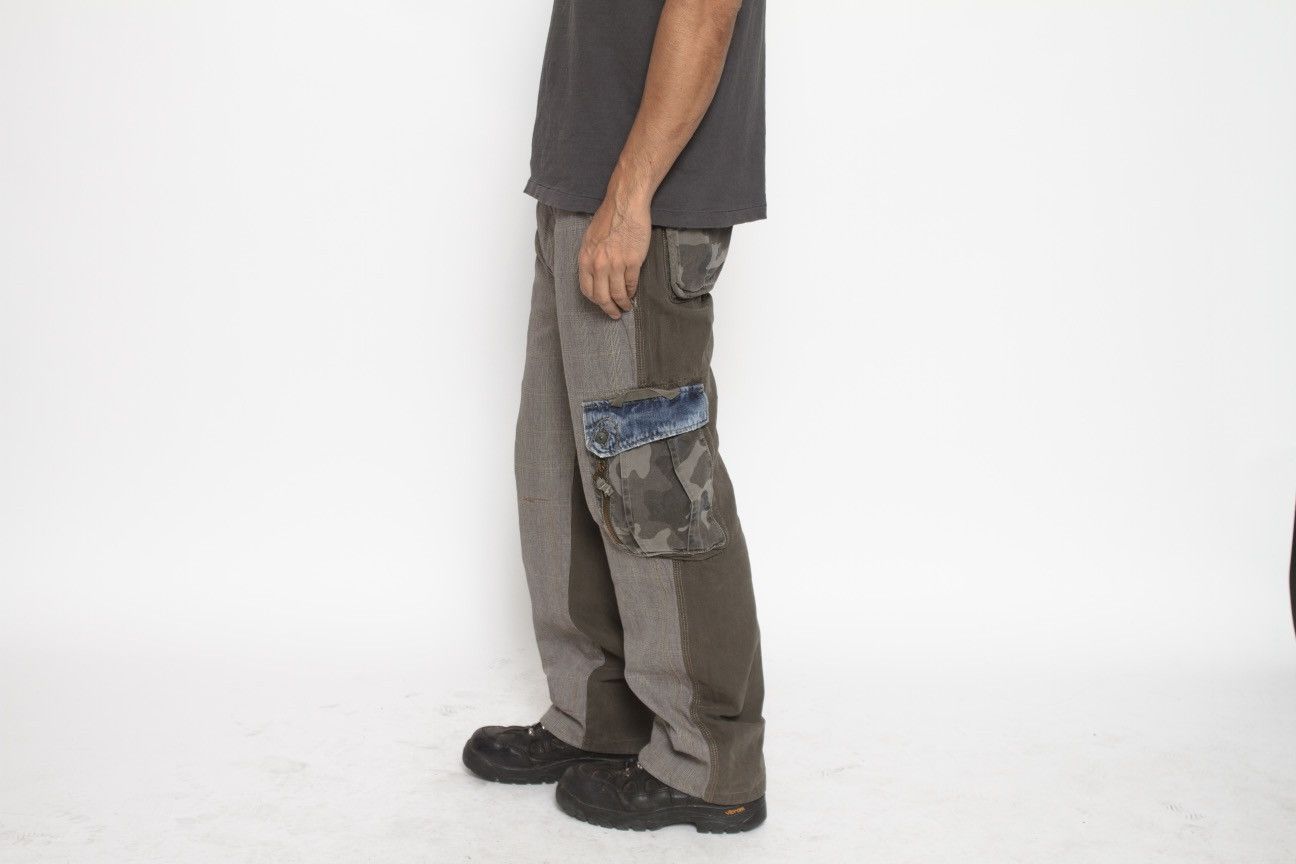 Vintage TAN PLAID, GREEN, CAMO, AND DENIM CARGO PANTS BY 40WEFT Size US 34 / EU 50 - 1 Thumbnail