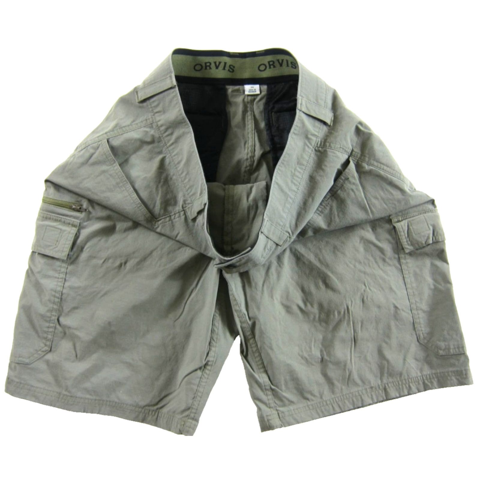 Orvis Orivs Brown Nylon Stretch Cargo Shorts Men 34 Pocket Hike Fish Pocket Size US 34 / EU 50 - 4 Thumbnail