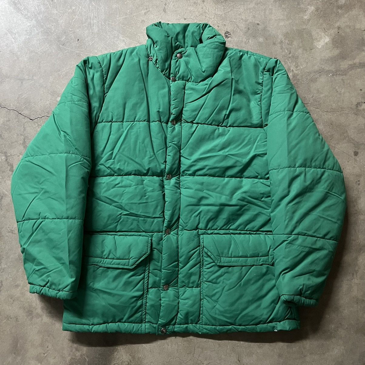 image of 70’S The North Face Green Puffer Down Jacket, Men's (Size Large)