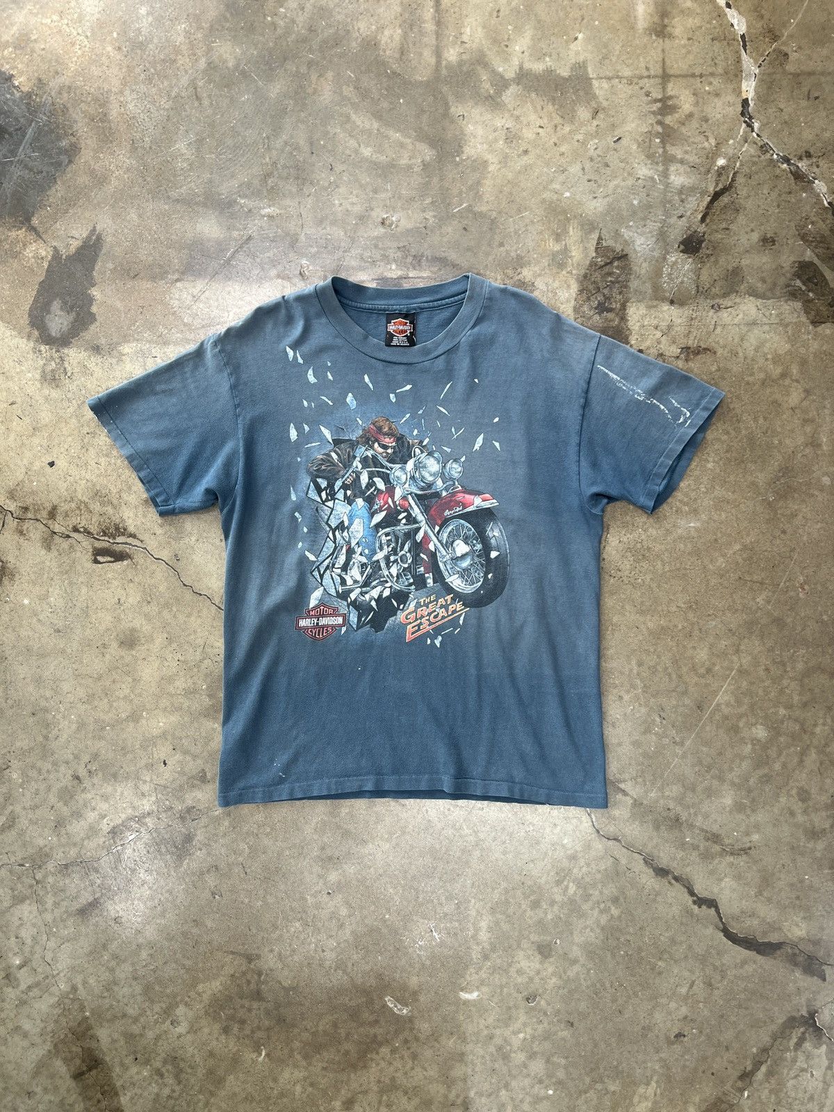 Harley Davidson Vintage Harley Davidson Motorcycle Great Escape Tee Large Size US L / EU 52-54 / 3 - 2 Thumbnail