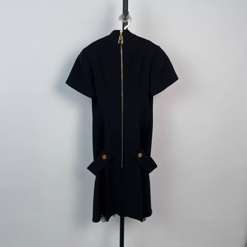 Louis Vuitton Louis Vuitton 22Ss Black Sheep Wool Zip Crew Neck Short Sl Size XXS / US 00 / IT 34 - 2 Thumbnail
