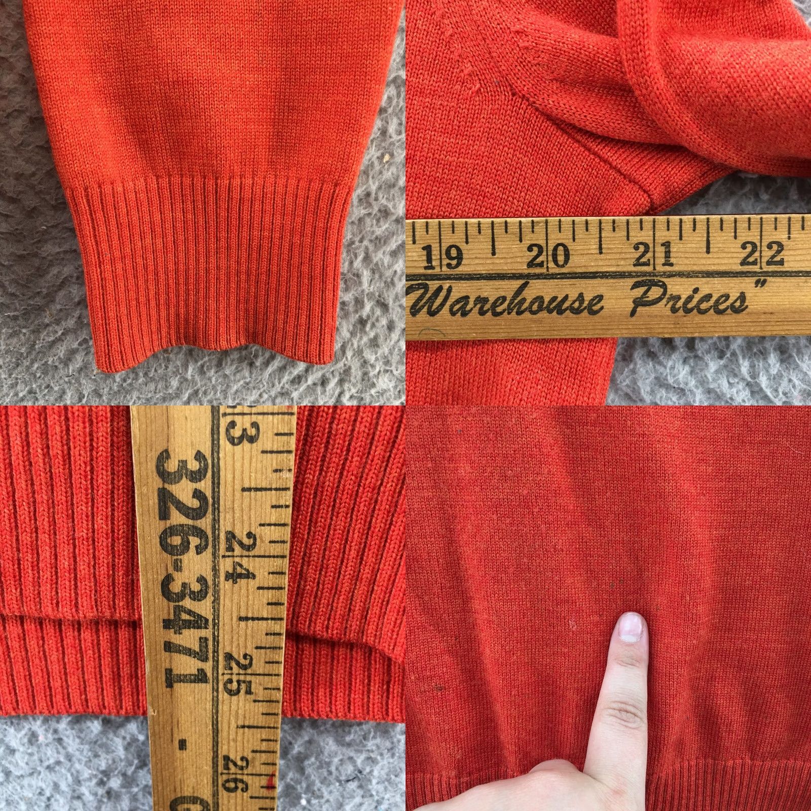 Banana Republic Banana Republic Sweater Mens S Orange Long Sleeve V-neck Merino Extra Fine Wool Shirt Size US S / EU 44-46 / 1 - 8 Thumbnail