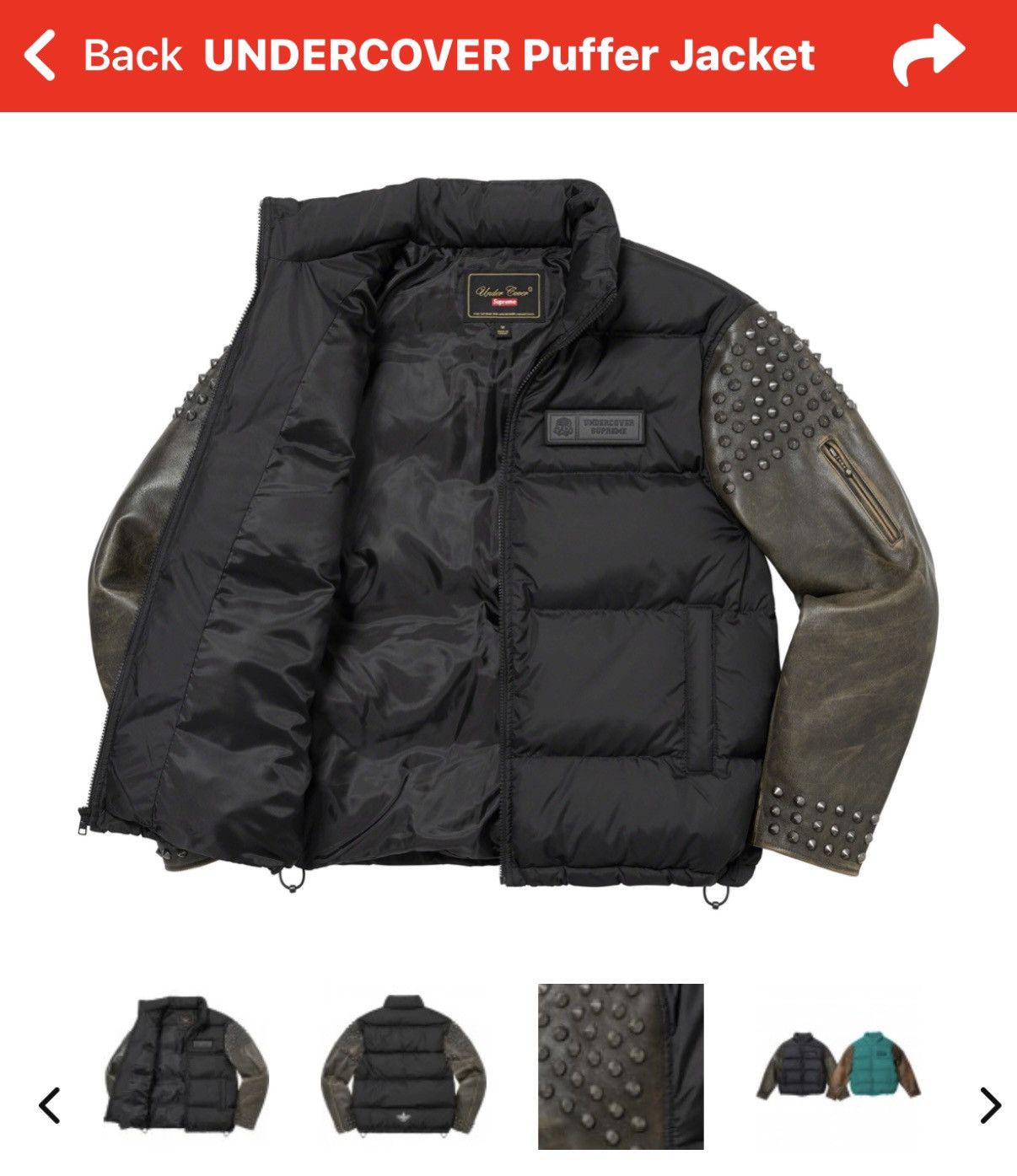 Supreme × Undercover Supreme UNDERCOVER Puffer Jacket M Size US M / EU 48-50 / 2 - 2 Thumbnail