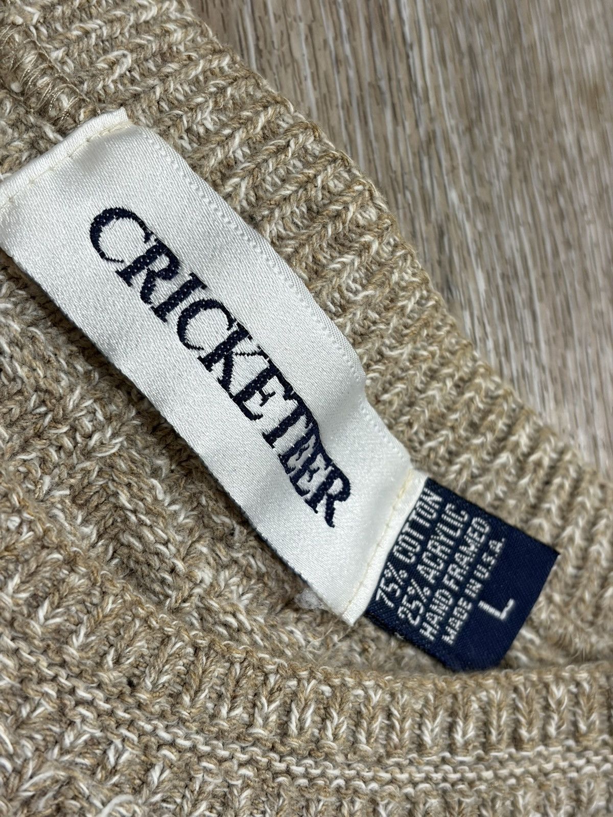 Vintage Vintage 90s Cricketeer Textured Knit Crewneck Sweater Size US L / EU 52-54 / 3 - 5 Thumbnail