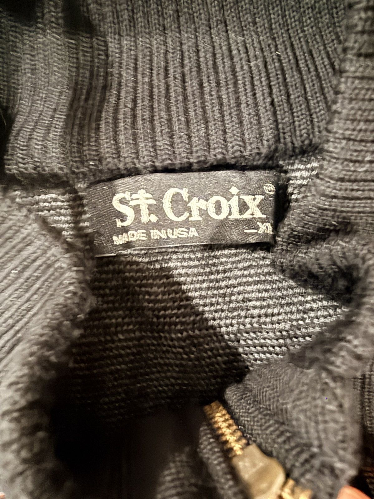 St. Croix Beautiful St. Croix Wool Quarter Zip with zig zag design Size US XL / EU 56 / 4 - 4 Thumbnail
