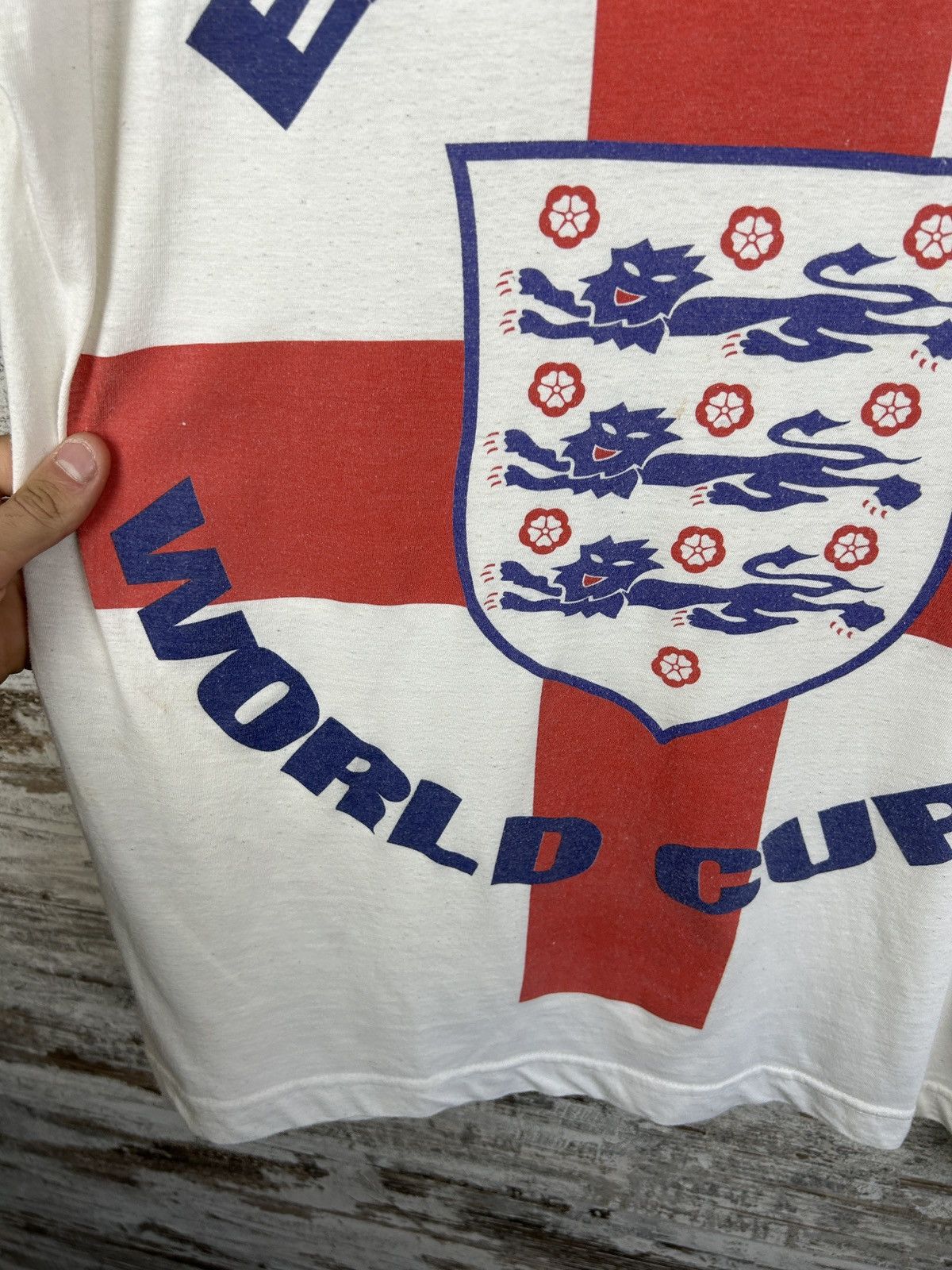 Vintage Mens rare England national team World Cup 98 T Shirt jersey Size US L / EU 52-54 / 3 - 5 Thumbnail