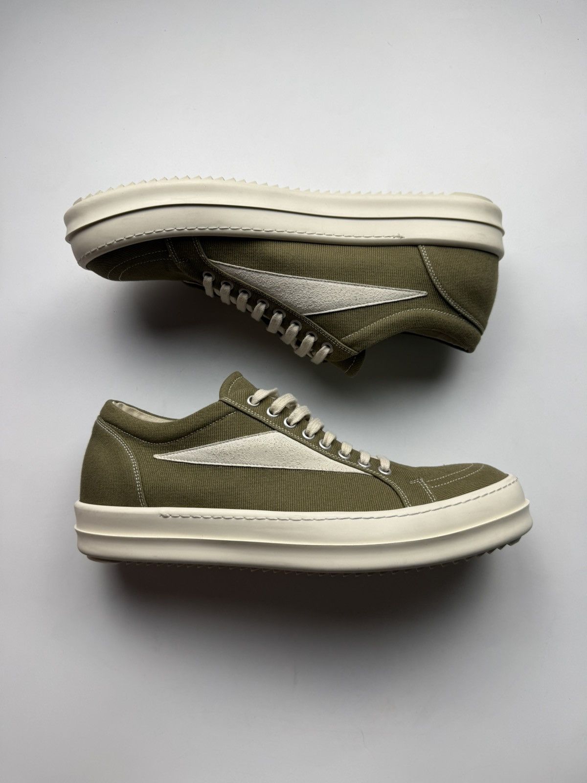Rick Owens Drkshdw Olive Vintage Sneakers