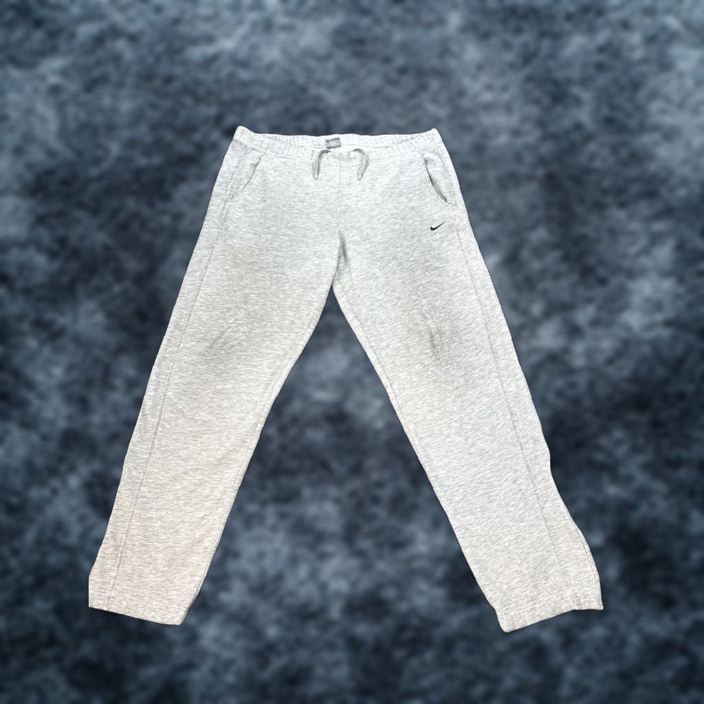 Nike VINTAGE Nike Sweat Pants Mens L Gray Embroidered Swoosh Baggy Distressed Y2K Size US 33 - 1 Thumbnail