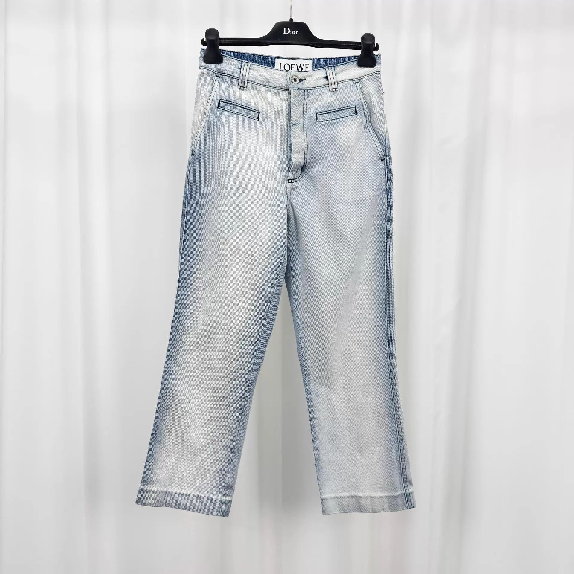Loewe Loewe washed leather tag jeans 34 98 new Size 24" / US 00 / IT 34 - 1 Thumbnail