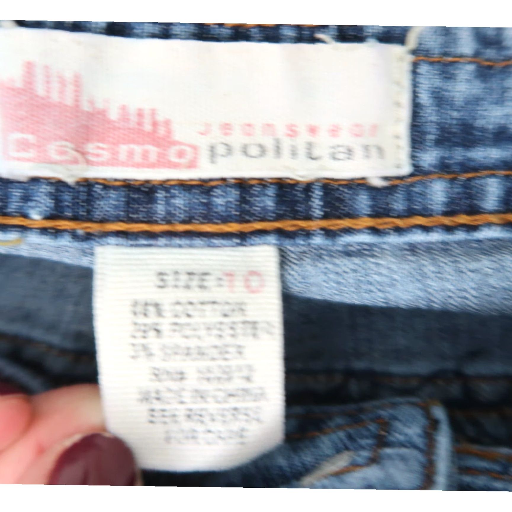 Denime VINTAGE Cosmopolitan Jeans Women Low Rise Bootcut Cargo Pocket Medium Wash 10 Denim Jeans Size 32" / US 10 / IT 46 - 4 Thumbnail