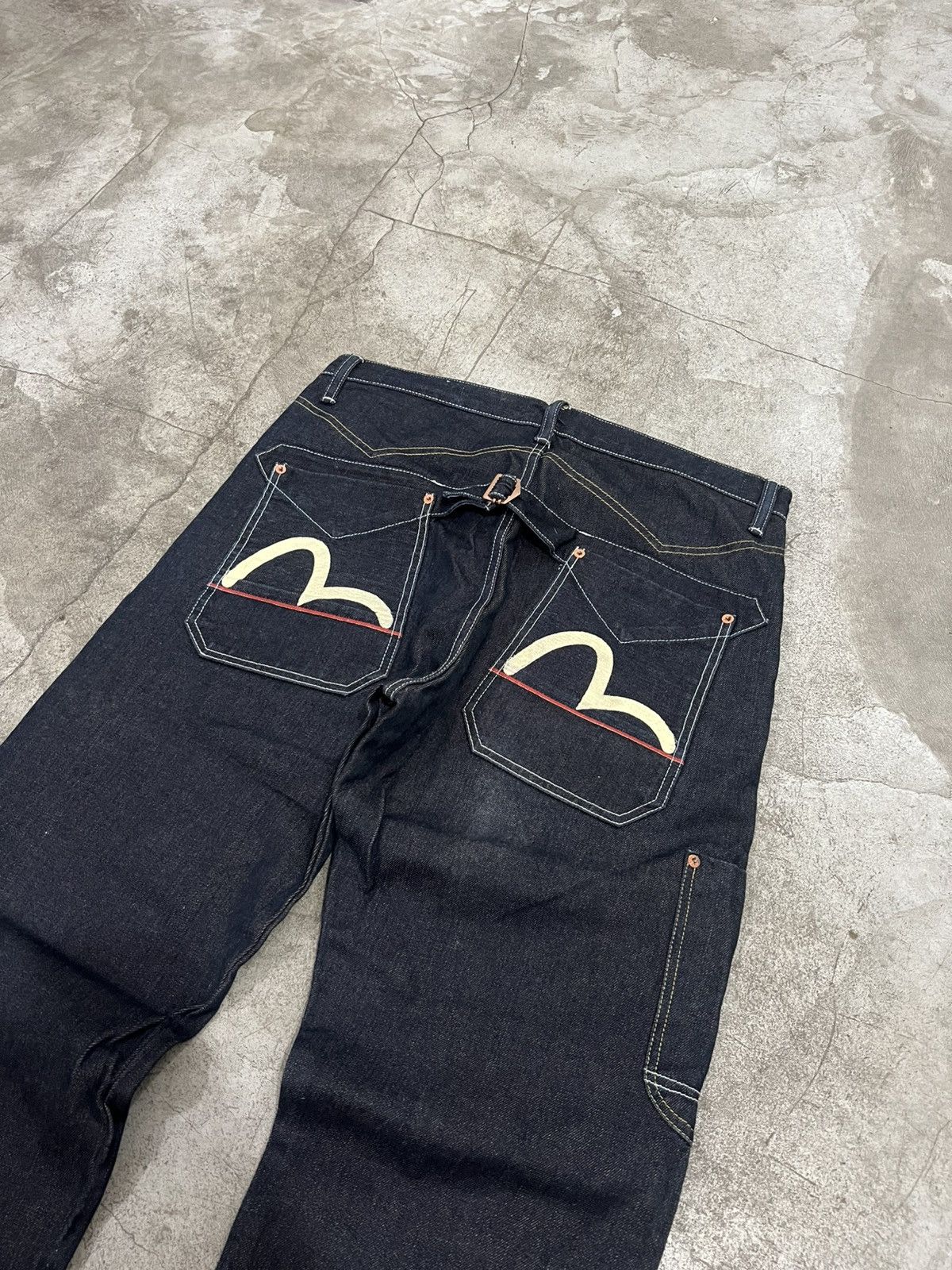 Evisu Vintage EVISU 2000 BUCKLE BACK SELVEDGE POCKET DENIM PANTS Size US 36 / EU 52 - 2 Thumbnail