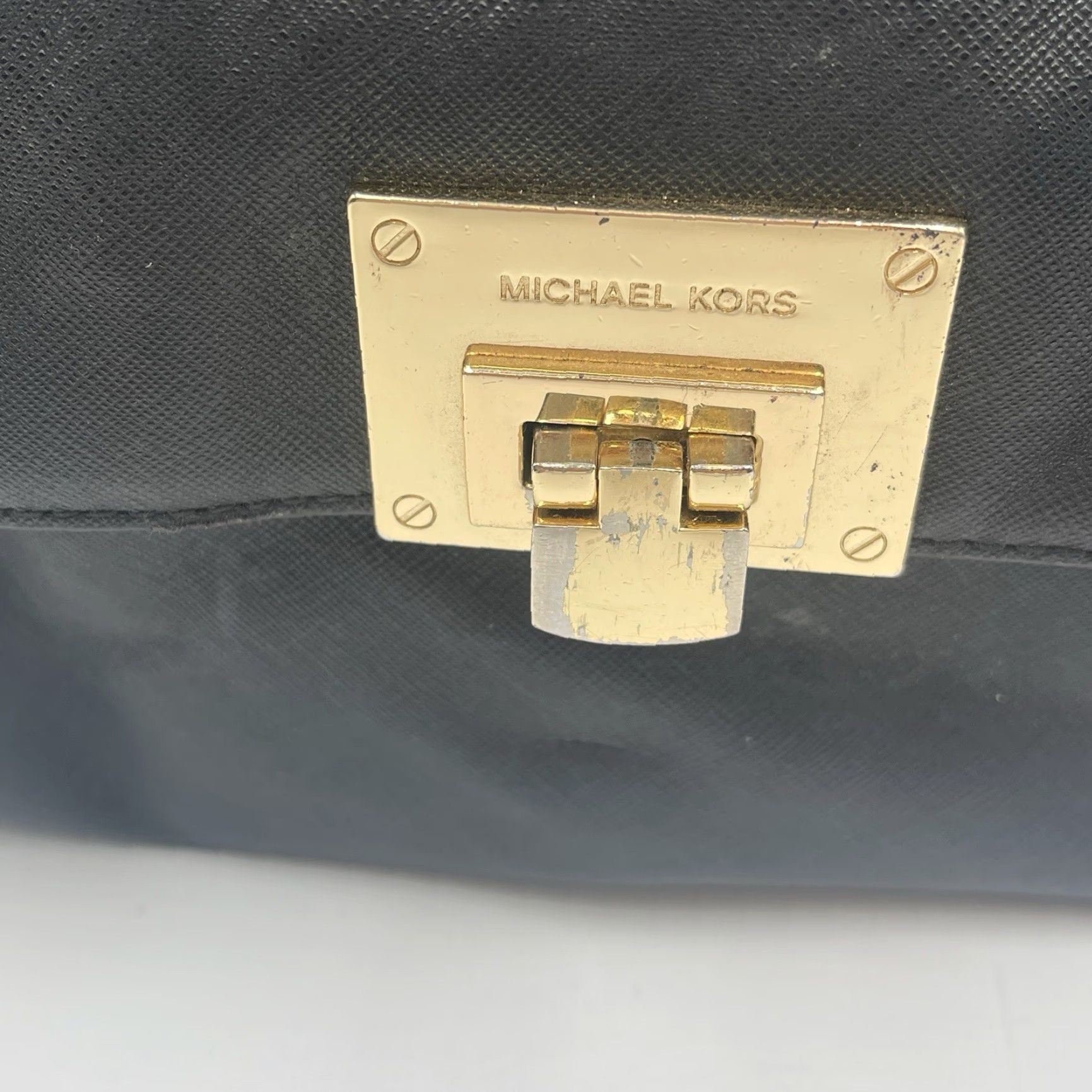 Michael Kors MICHAEL KORS Medium TINA Black Leather Top Handle Satchel Chain Crossbody Bag Womens Size M / US 6-8 / IT 42-44 - 4 Thumbnail