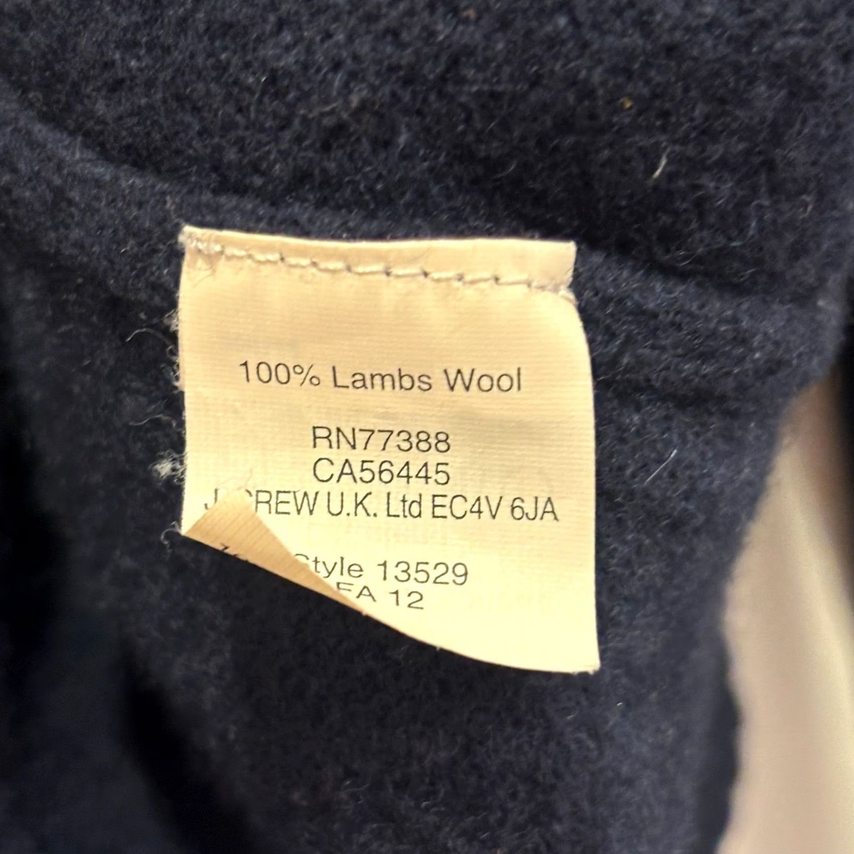 J.Crew J.Crew Mens Navy Blue L Sweater 100% Lambswool Crewneck Size US L / EU 52-54 / 3 - 2 Thumbnail