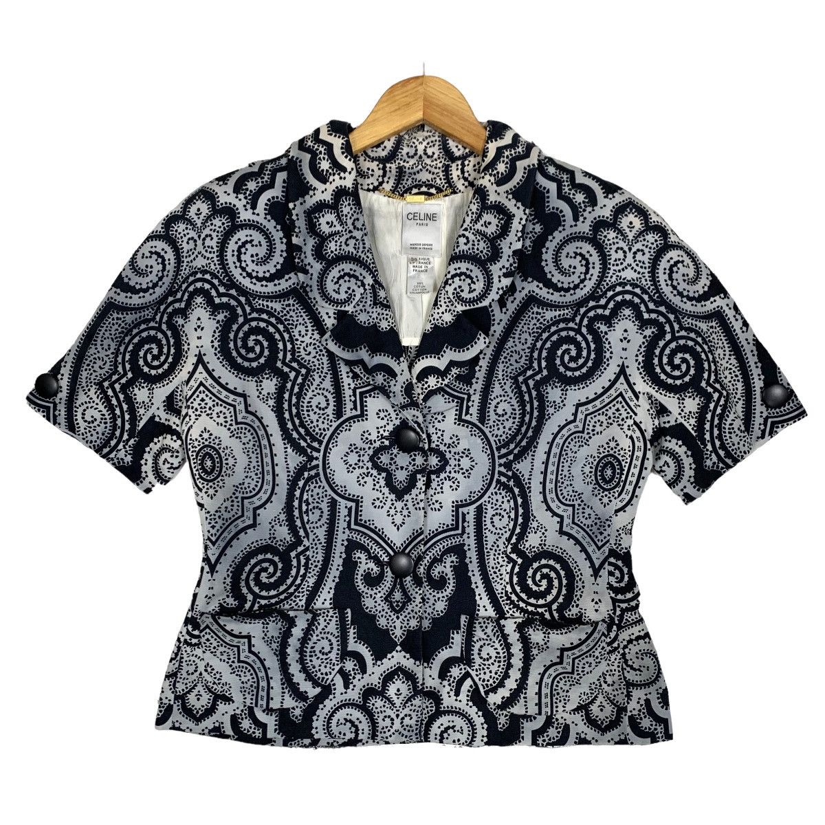 Celine Celine Paris Paisley Printed Women Button Up Blouse Shirt Size S / US 4 / IT 40 - 1 Thumbnail