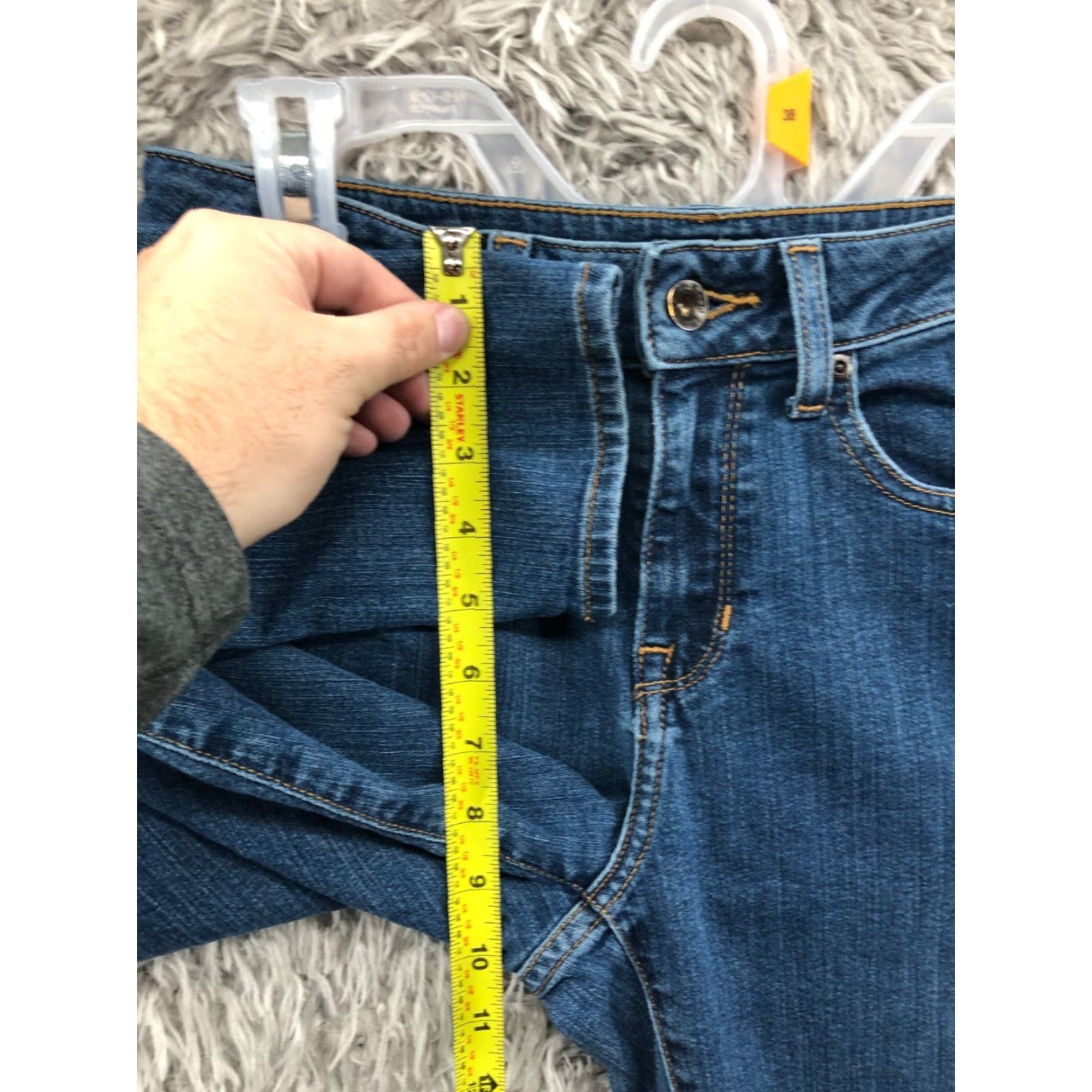 Vintage LL Bean Classic Fit Skinny Jeans Size 2P Petite Womens Dark Wash Blue Denim Jeans Size 26" / US 2 / IT 38 - 4 Thumbnail