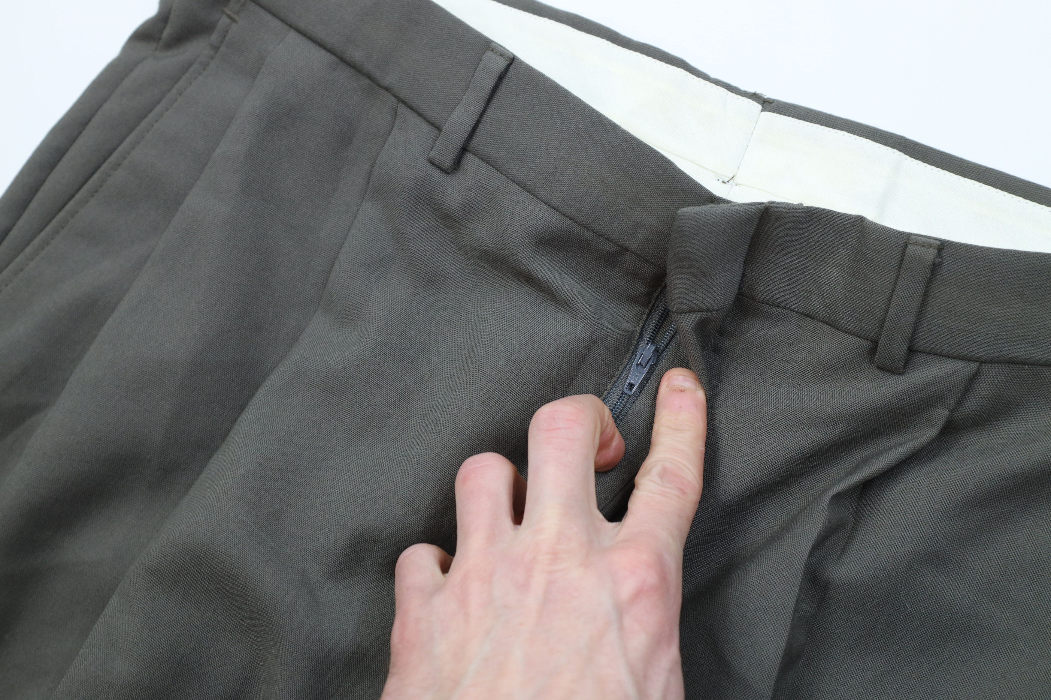 Vintage Vintage 90s Streetwear Knit Wide Leg Chino Pants Gray Size US 38 / EU 54 - 8 Thumbnail