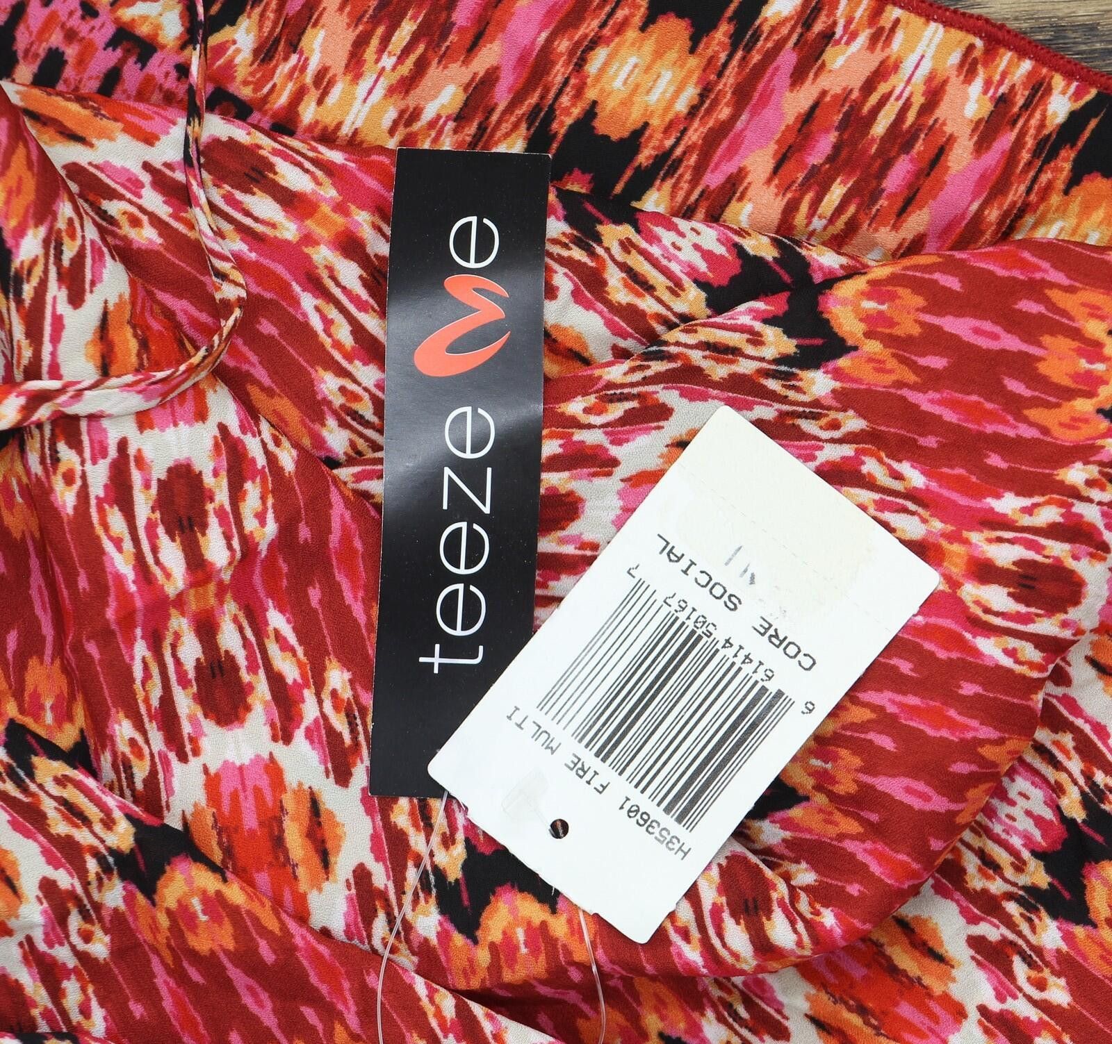 Other Nwt Teeze Me Strap Tribal Bandeau Dress Fire Red Multi S Size S / US 4 / IT 40 - 4 Thumbnail