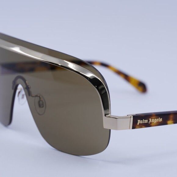 Palm Angels Palm Angels PERI10I KING 6064 Sunglasses Gold/Havana Shield Size ONE SIZE - 10 Thumbnail