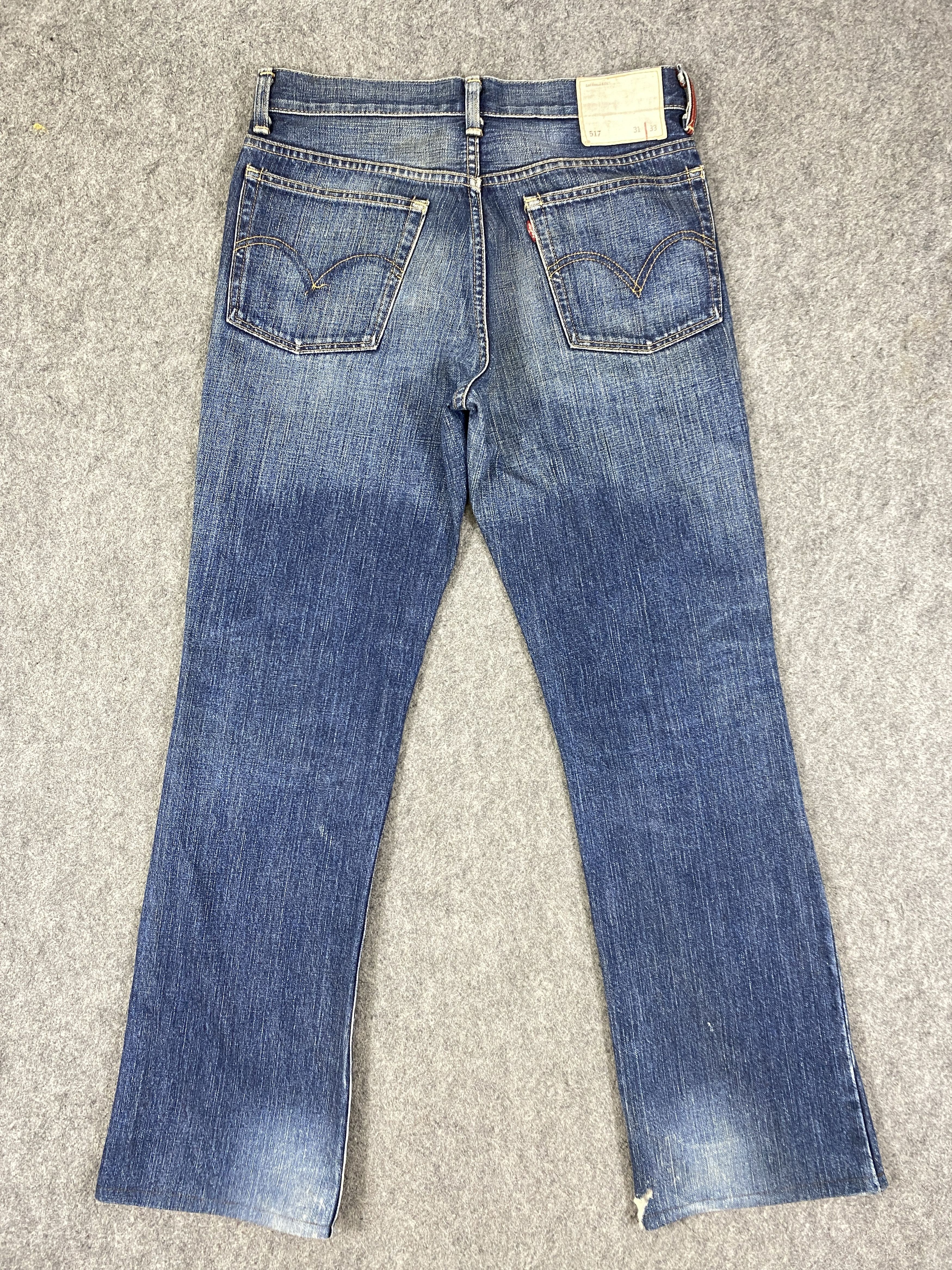 Japanese Brand Faded Blue Vintage Levi's 517 Flare Jeans 31x30.5 - JN3298 Size US 31 - 2 Thumbnail