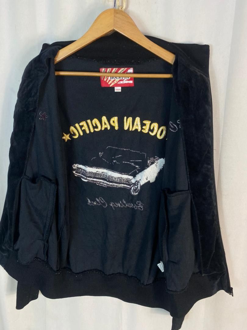Japanese Brand × Vintage Houston ocean pacific bowling club velvet zipper sweater Size US M / EU 48-50 / 2 - 4 Thumbnail