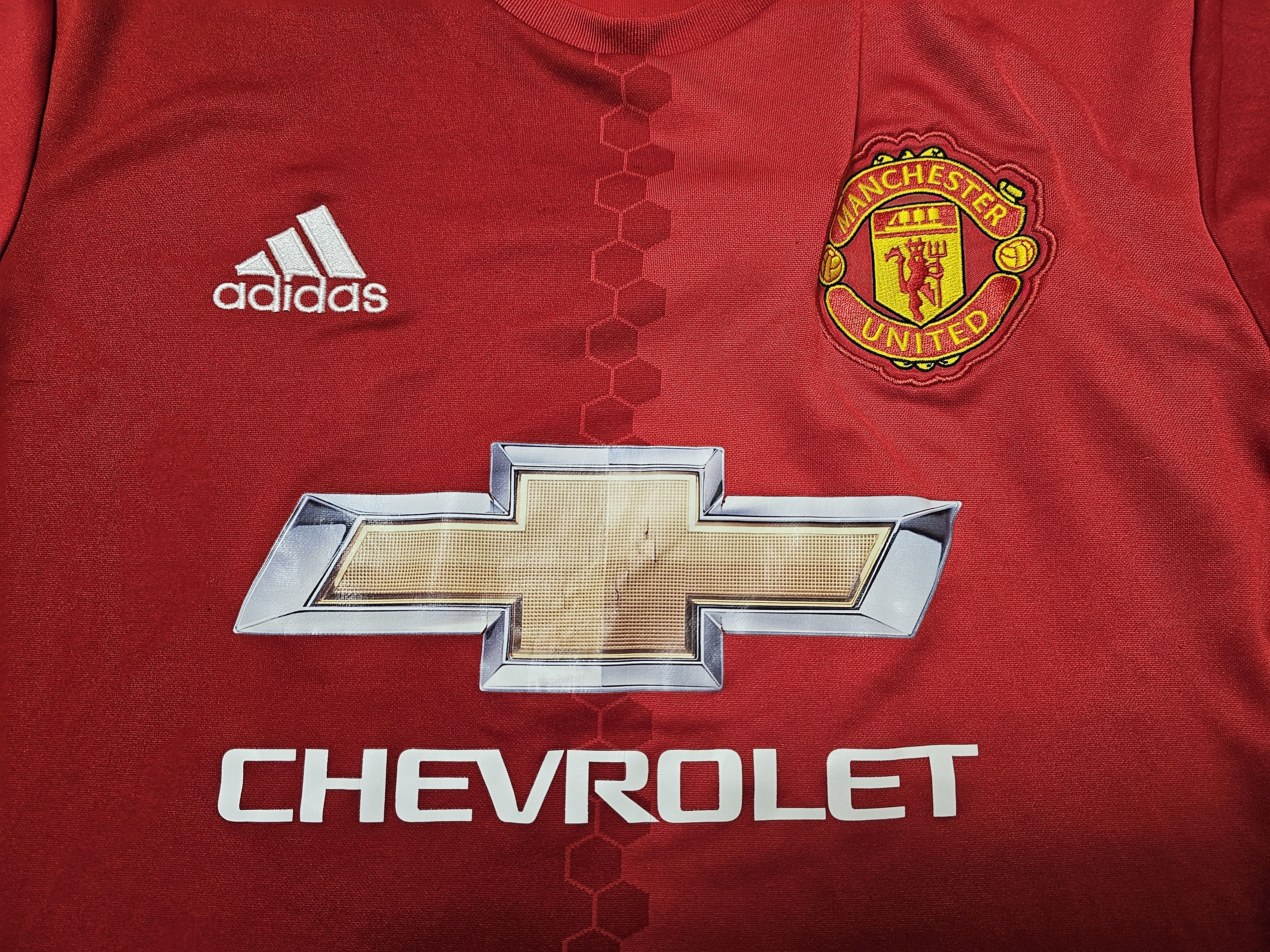 Adidas MANCHESTER UNITED 2016 2017 HOME FOOTBALL SOCCER JERSEY Size US M / EU 48-50 / 2 - 3 Thumbnail