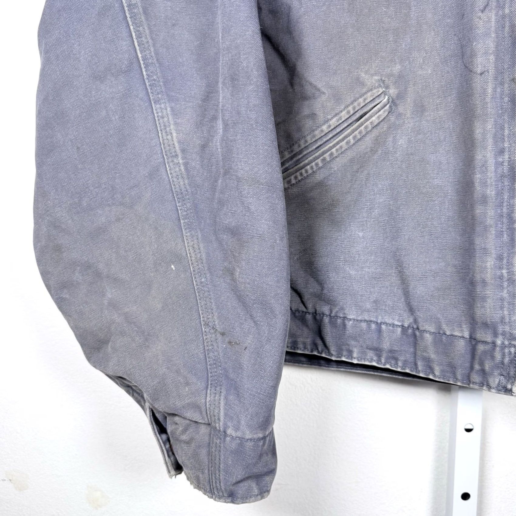 Carhartt VINTAGE Carhartt Detroit Jacket J97 DPB Deep Blue 4XL Regular Fade Distress Bomber Jacket Men Size US XXL / EU 58 / 5 - 7 Thumbnail