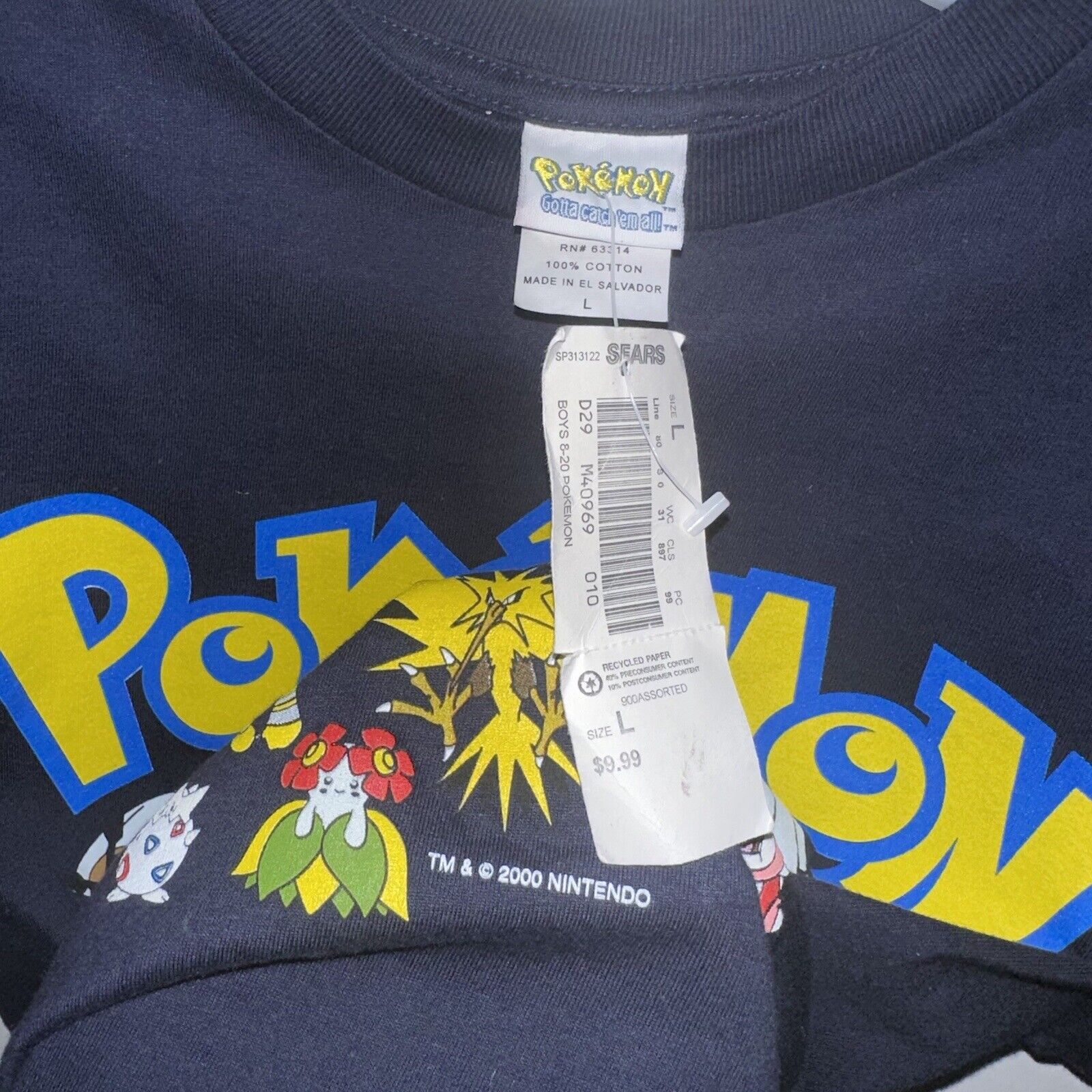 Nintendo 2000 Vintage POKEMON Movie T-Shirt Nintendo Anime Lugia 90s Size US S / EU 44-46 / 1 - 3 Thumbnail