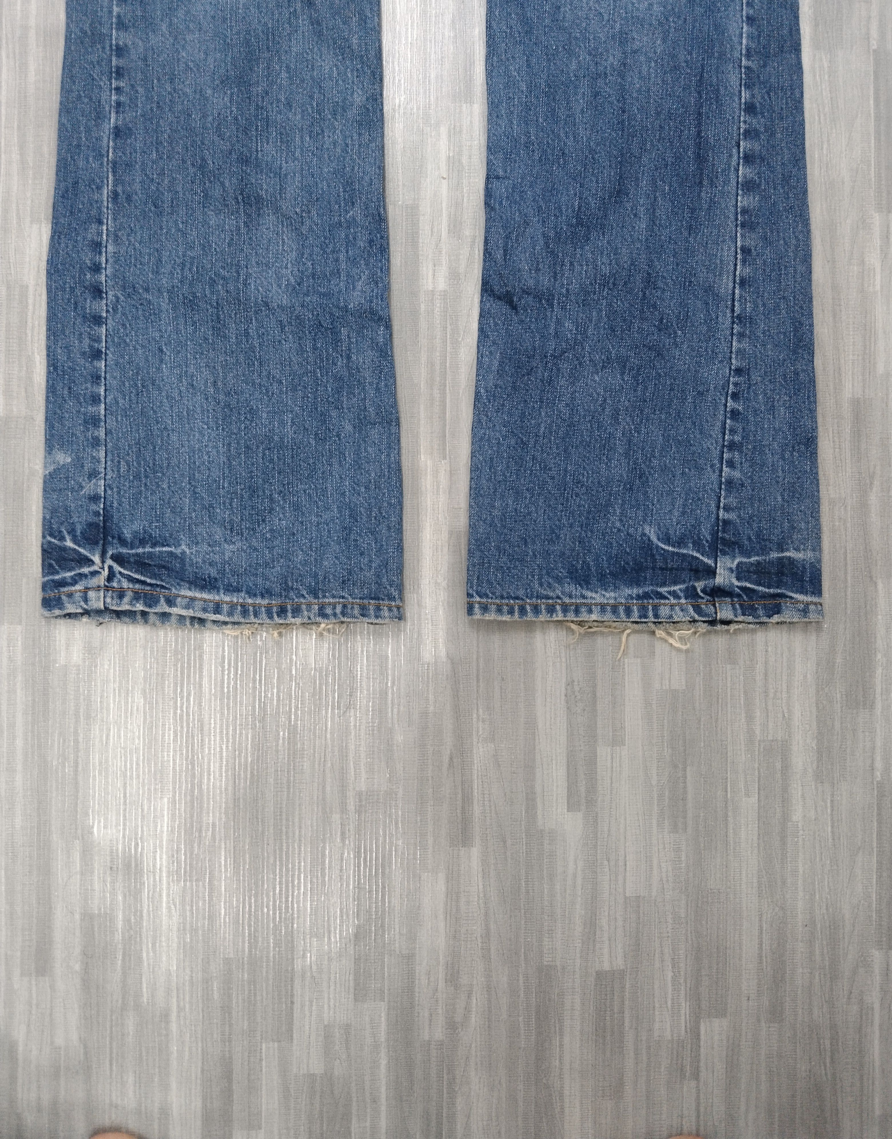 Japanese Brand FLARE SICK RIPED DOUBLE WAIST NYLAUS JEANS Size US 32 / EU 48 - 7 Thumbnail