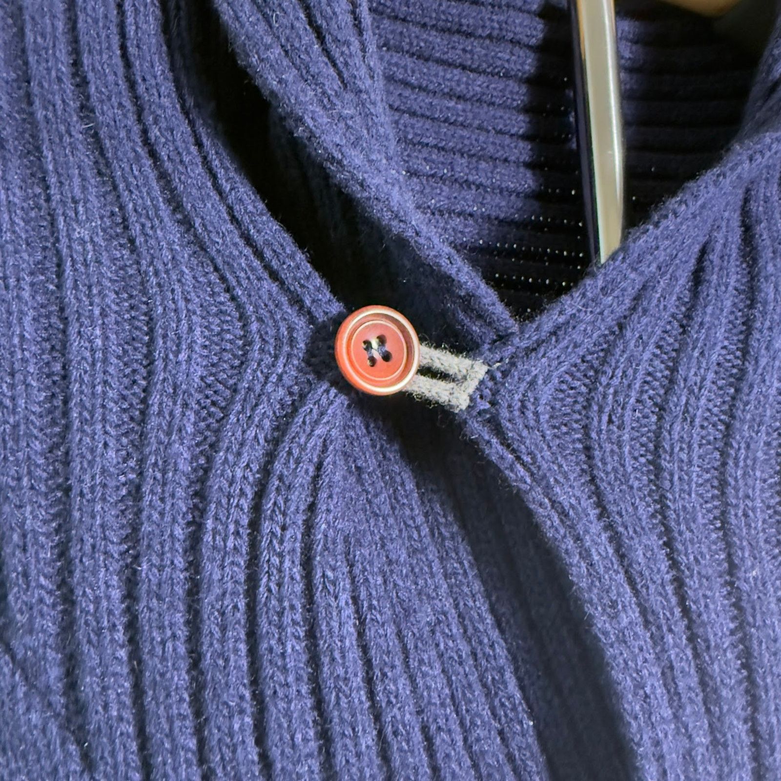 Oliver Spencer Oliver Spencer Lewes Sweater Lambswool Shawl Collar Navy Size US XL / EU 56 / 4 - 4 Thumbnail