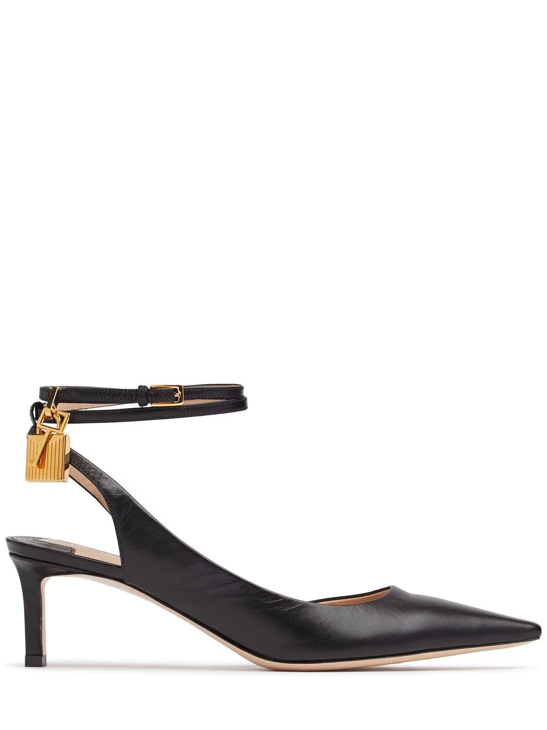 Tom Ford TOM FORD Padlock Black Leather 55mm Pumps Size US 8.5 / IT 38.5 - 1 Thumbnail