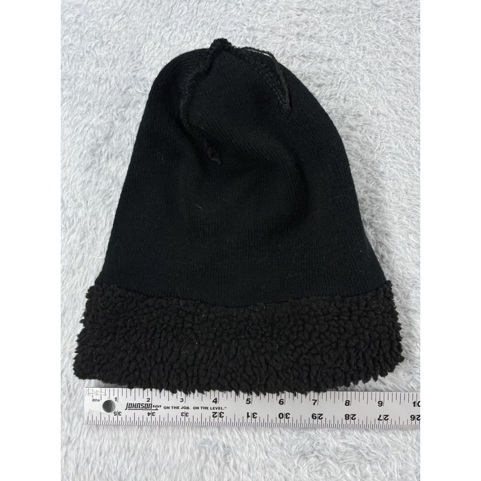 Vintage Rue21 Beanie Toque Beanie Hat Womens Black Knit Acrylic Polyester Faux Fur Cuff Ski Outdoor Winter 1 Size Womens Size ONE SIZE - 4 Thumbnail