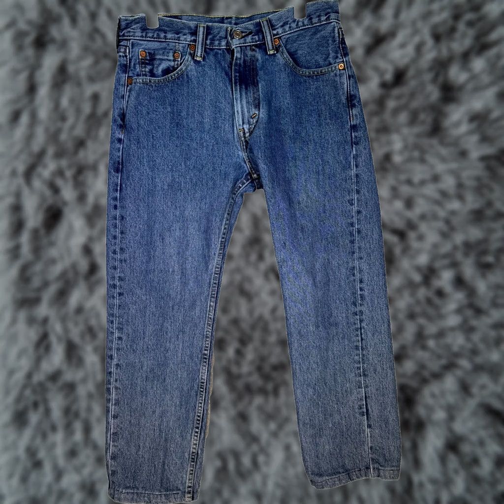 Levi's VINTAGE? No. Levi's 505 Jeans Men 30 X 30 Blue Denim Mid-Rise Regular Fit Straight Leg M1649 Size US 30 / EU 46 - 1 Thumbnail