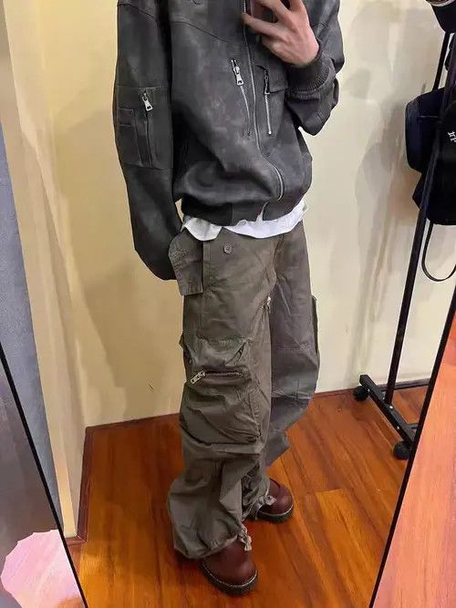 VIBE Street Multi-Pocket Zip Work Pleated Casual Pants Size US 30 / EU 46 - 2 Thumbnail