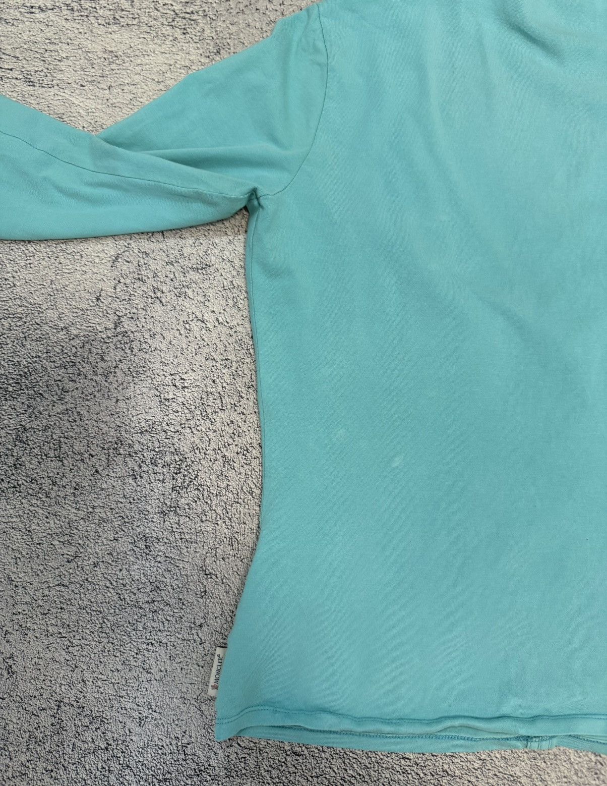 Moncler Moncler Women V Neck Top Turquoise Stretch Long Sleeve L Size L / US 10 / IT 46 - 19 Thumbnail