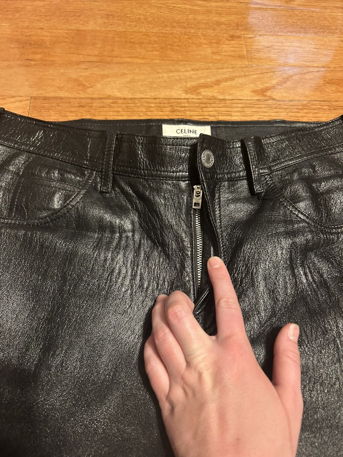 Celine Celine Lambskin Moto Pants Size US 32 / EU 48 - 13 Thumbnail