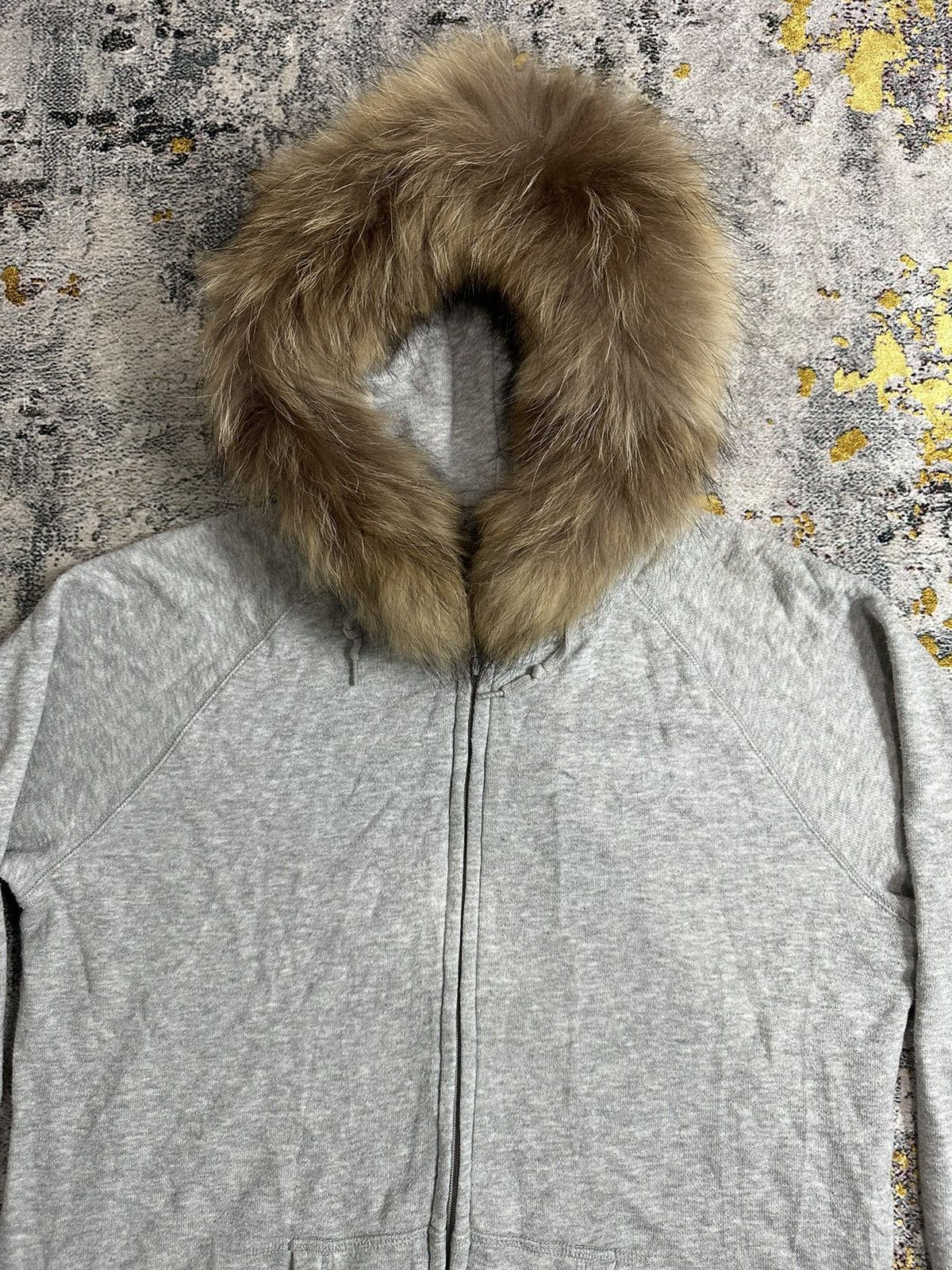 Japanese Brand GREY COLOUR FUR ZIP UP HOODIE LGB STYLE Size US L / EU 52-54 / 3 - 2 Thumbnail