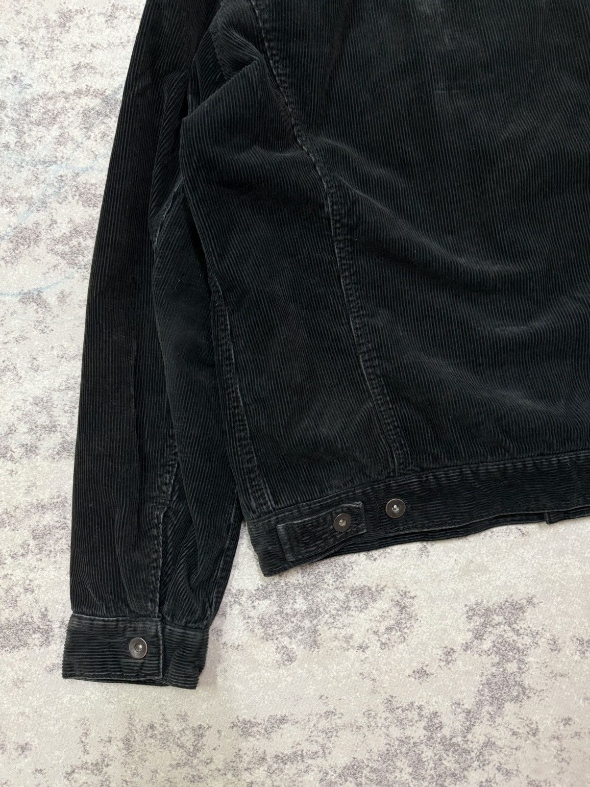 UNIQLO FAUX FUR DONUT BUTTON CUDROY JACKET