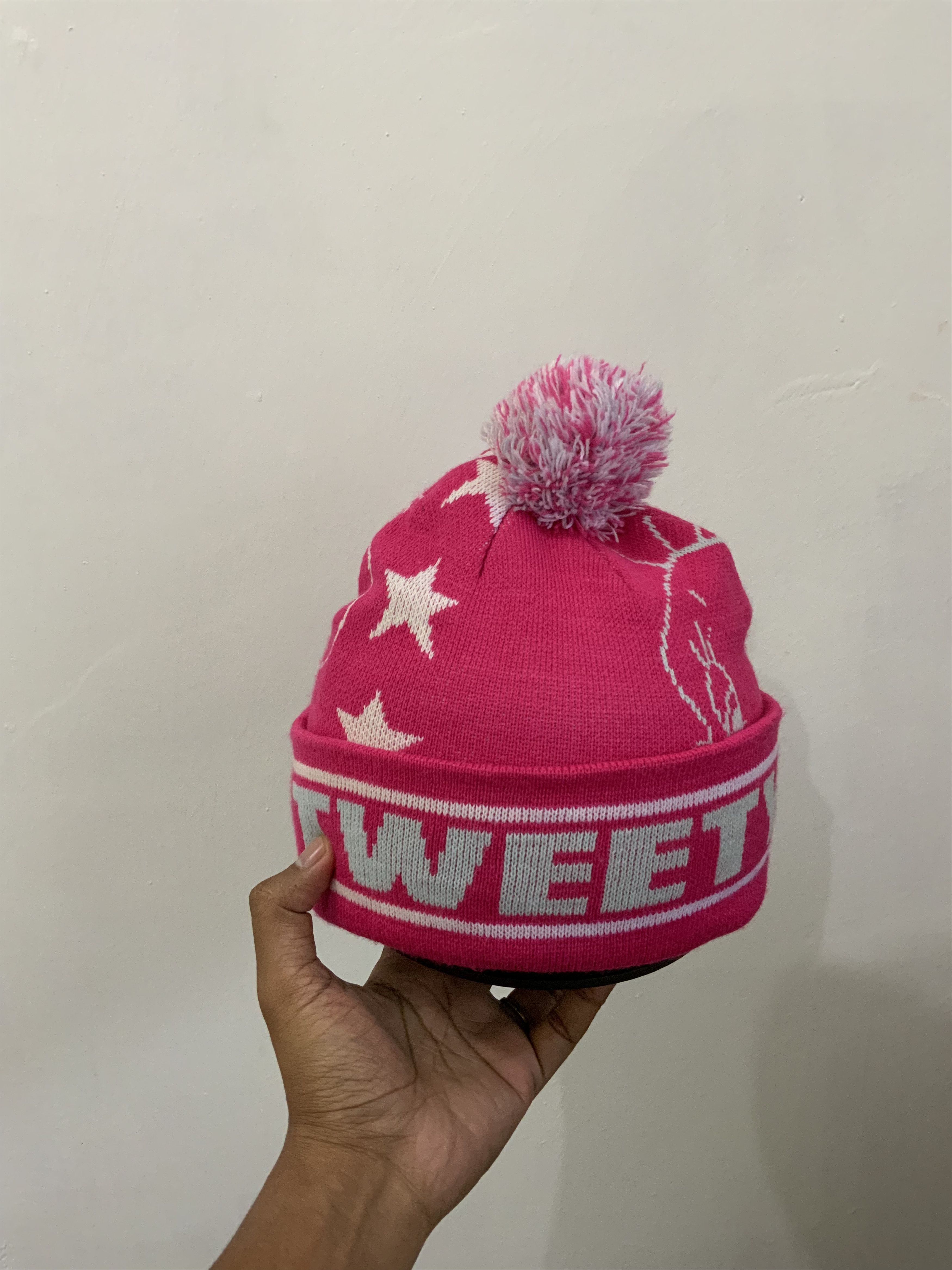 Warner Bros Tweety Warner Bros Pink Beanie Hat Size ONE SIZE - 5 Thumbnail