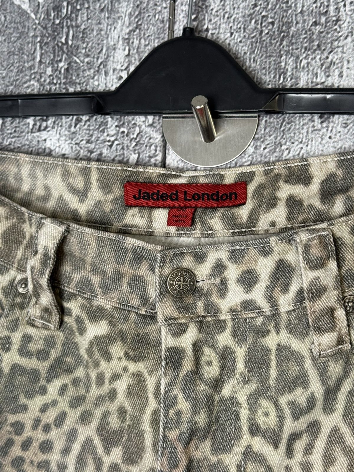 Jaded London Leopard Fade Colossus Jeans Wide Leg Pants