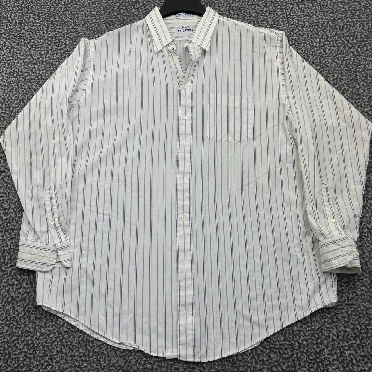 Other Harris Prestige Button Up Shirt Men 17 - 36 Striped Collared Size US XL / EU 56 / 4 - 1 Thumbnail