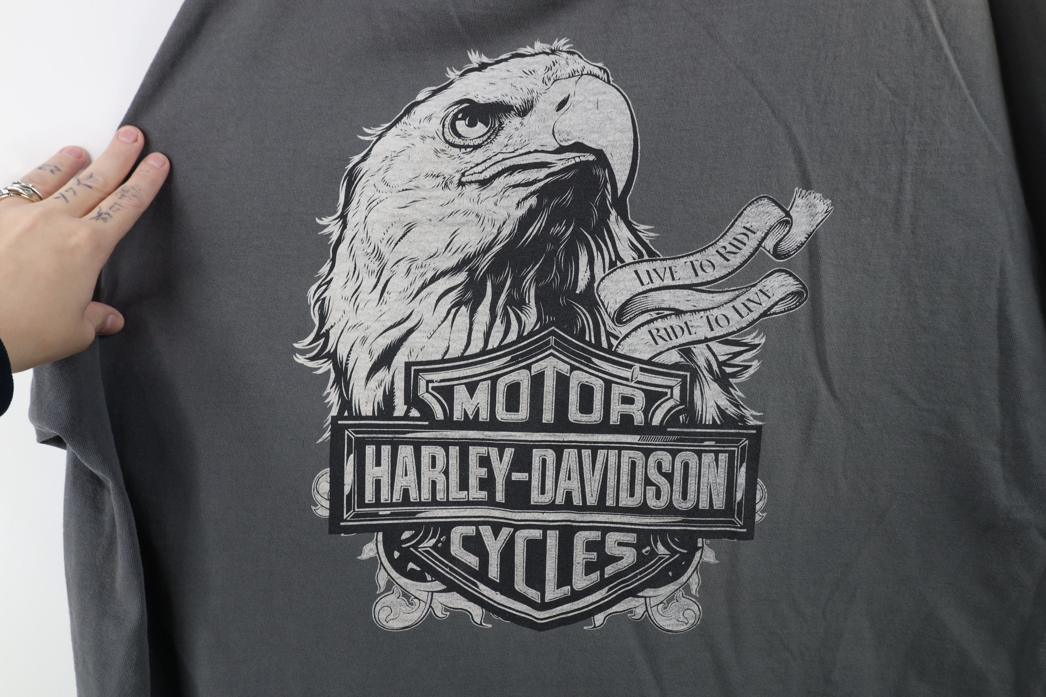 Harley Davidson Vintage Y2K Harley Davidson Tribal Eagle T-Shirt Size US XXL / EU 58 / 5 - 10 Thumbnail