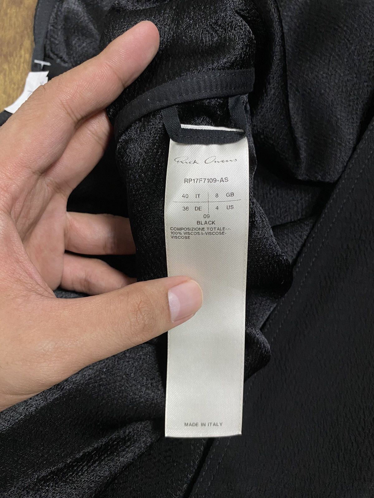 Rick Owens FW17 Rick Owens Glitter Viscose Drapped Blouse Size M / US 6-8 / IT 42-44 - 9 Thumbnail