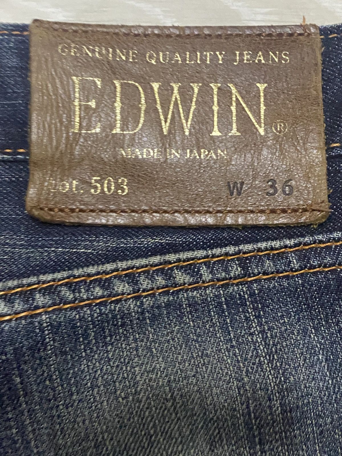 Junya Watanabe Vintage Edwin 503 Mud Wash Distressed Jeans Size US 37 - 10 Thumbnail