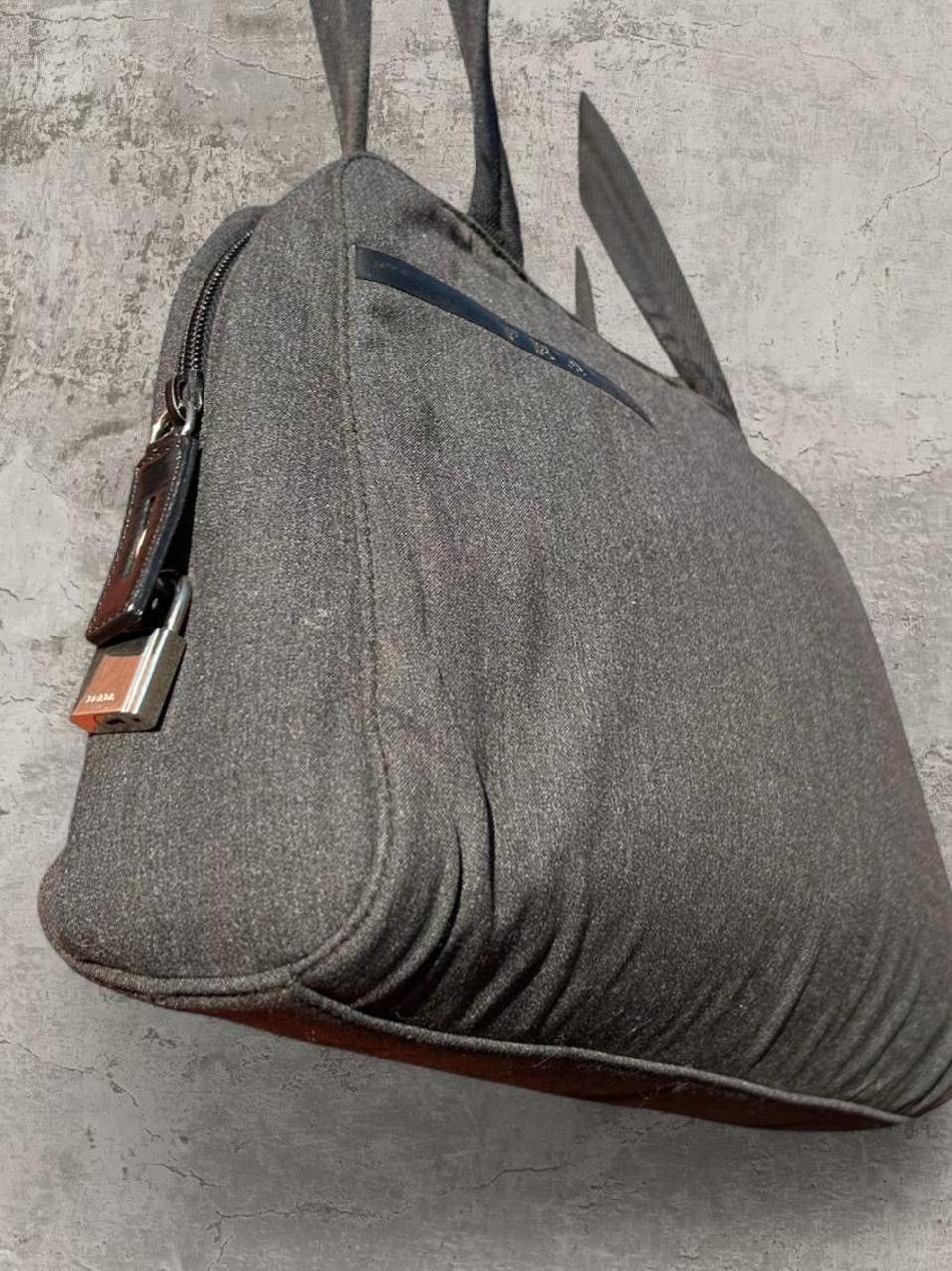 Prada 90’s Prada Wool / Leather Hand Bag Size ONE SIZE - 3 Thumbnail