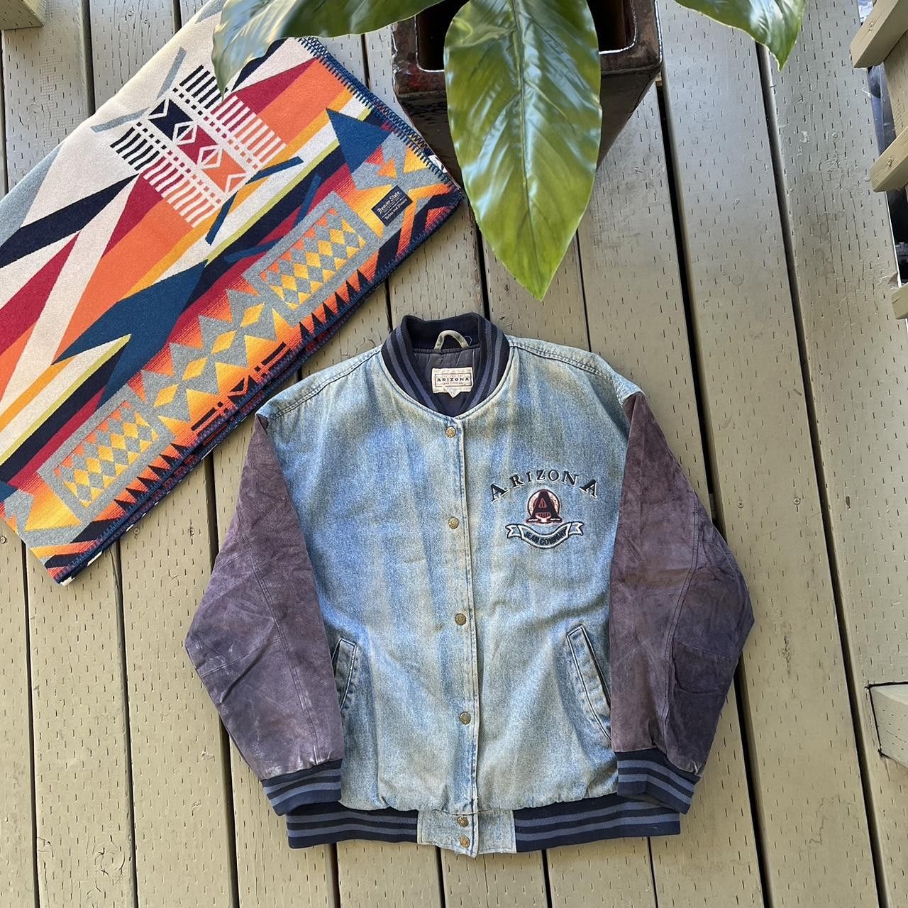 Arizona Jean Co. Vintage Arizona Denim Varsity jean jacket Size US L / EU 52-54 / 3 - 2 Thumbnail