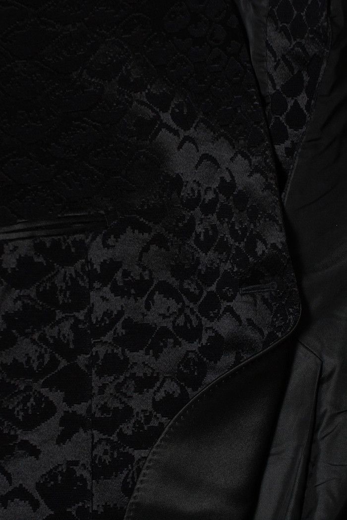 Tom Ford Tom Ford, Shelton jacquard tuxedo jacket in black Size 52R - 9 Thumbnail